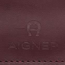 Aigner | Slim Burgundy Leather Card Holder