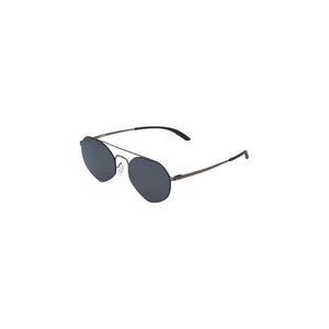 Sefsan Matt Gun/Smoke sunglasses with matte metal frame, smoke tinted lenses, unisex design, and comfortable fit, side view 
