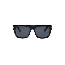 تحميل الصورة إلى عارض المعرض، Sefsan Nehsan sunglasses with flat-top black frame, smoke lenses &amp; unisex modern design front view
