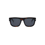 Unisex Sefsan Nehsan sunglasses featuring square D-frame, tinted smoke lenses, and stylish contemporary streetwear look front view 