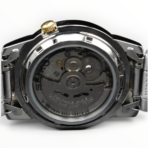 SUL EXTRAS Seiko 7S26 automatic watch movement with exhibition case back and gold crown