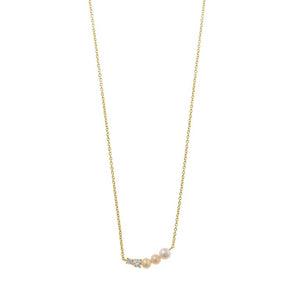 Silver 925 gold-plated necklace featuring three pearls, elegant chain design, and timeless feminine style for women
