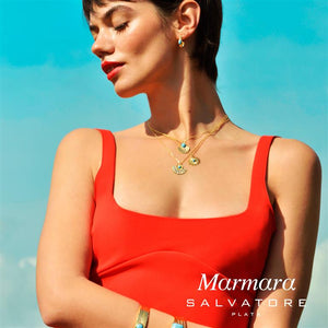 Gold-plated 925 silver necklace with oval turquoise pendant, delicate chain, and sophisticated versatile design for everyday or evening wear