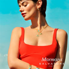 تحميل الصورة إلى عارض المعرض، Gold-plated 925 silver necklace with oval turquoise pendant, delicate chain, and sophisticated versatile design for everyday or evening wear
