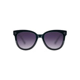 Sefsan BOBA sunglasses with black full-rim frame and gradient smoke lenses, unisex modern style, lightweight and comfortable design front view 
