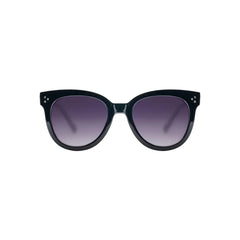 Sefsan BOBA sunglasses with black full-rim frame and gradient smoke lenses, unisex modern style, lightweight and comfortable design front view 