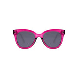 Sefsan BOBA sunglasses with crystal purple frame and smoke lenses, unisex modern style, lightweight full-rim design for everyday wear front view 