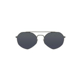 Sefsan Matt Gun/Smoke sunglasses with matte metal frame, smoke tinted lenses, unisex design, and comfortable fit, front view 