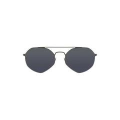 Sefsan Matt Gun/Smoke sunglasses with matte metal frame, smoke tinted lenses, unisex design, and comfortable fit, front view 