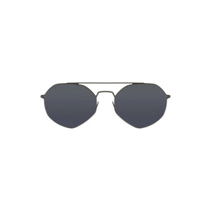 Sefsan Matt Gun/Smoke sunglasses with matte metal frame, smoke tinted lenses, unisex design, and comfortable fit, front view 