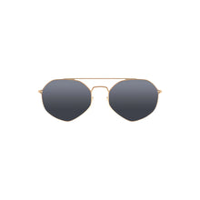 تحميل الصورة إلى عارض المعرض، Sefsan gold frame smoked lens sunglass featuring metal frame, stylish unisex design, and versatile everyday wear, front view 
