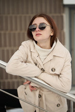 تحميل الصورة إلى عارض المعرض، Sefsan Matt Gun/Smoke sunglasses with lightweight matte frame, smoked lens, and modern unisex everyday wear style trending style front view 
