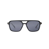 Sefsan BOBA sunglasses with black full-rim frame and smoke lenses, unisex modern style, lightweight and comfortable for daily wear front view 