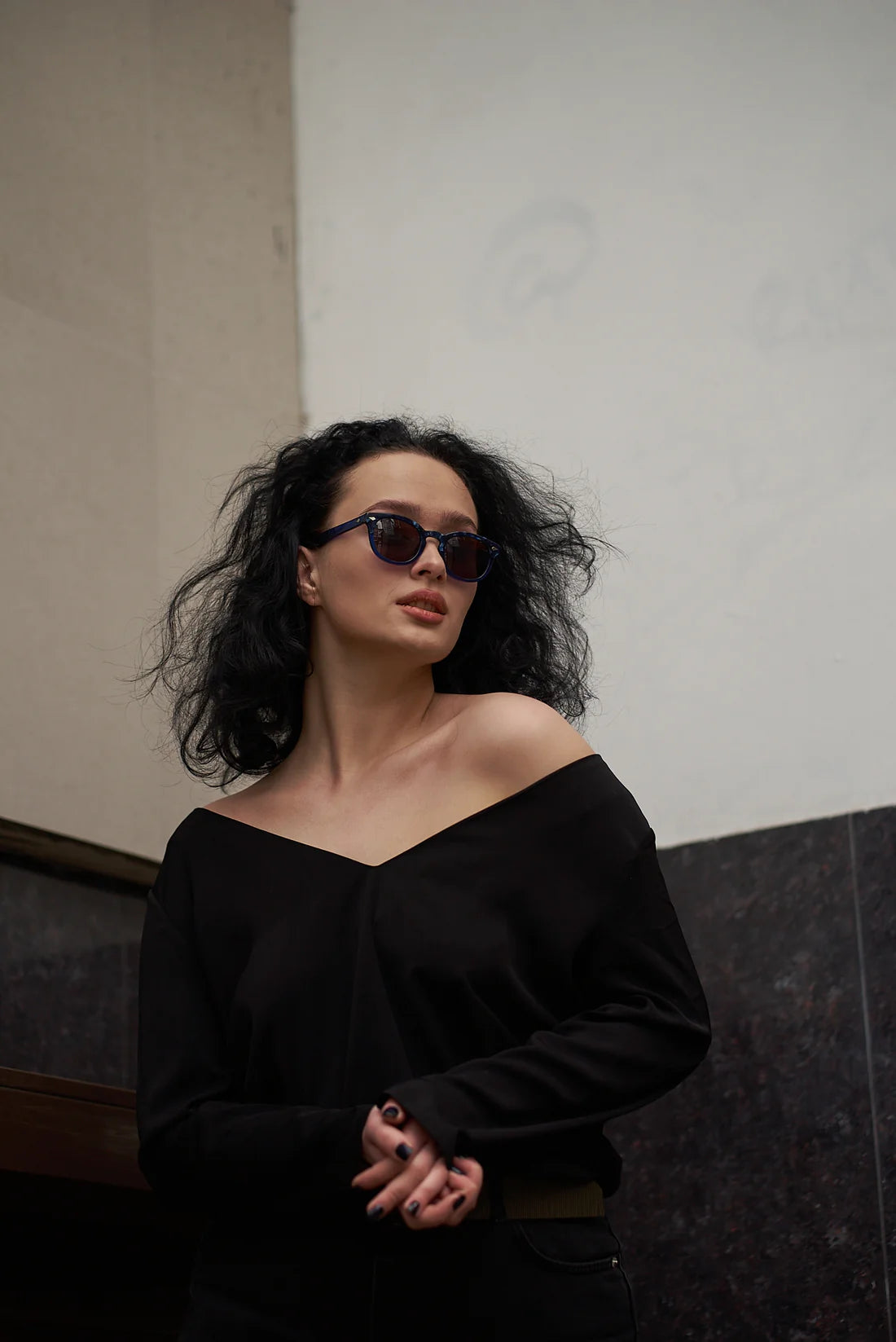Sefsan Yang square/semi-circle acetate frame sunglasses with CR39 anti-glare lenses, premium design, lightweight, and perfect for men and women front view