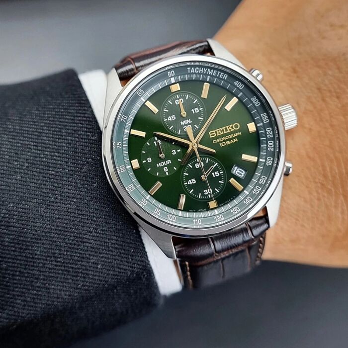 Classic Green Chronograph Men’s Watch
