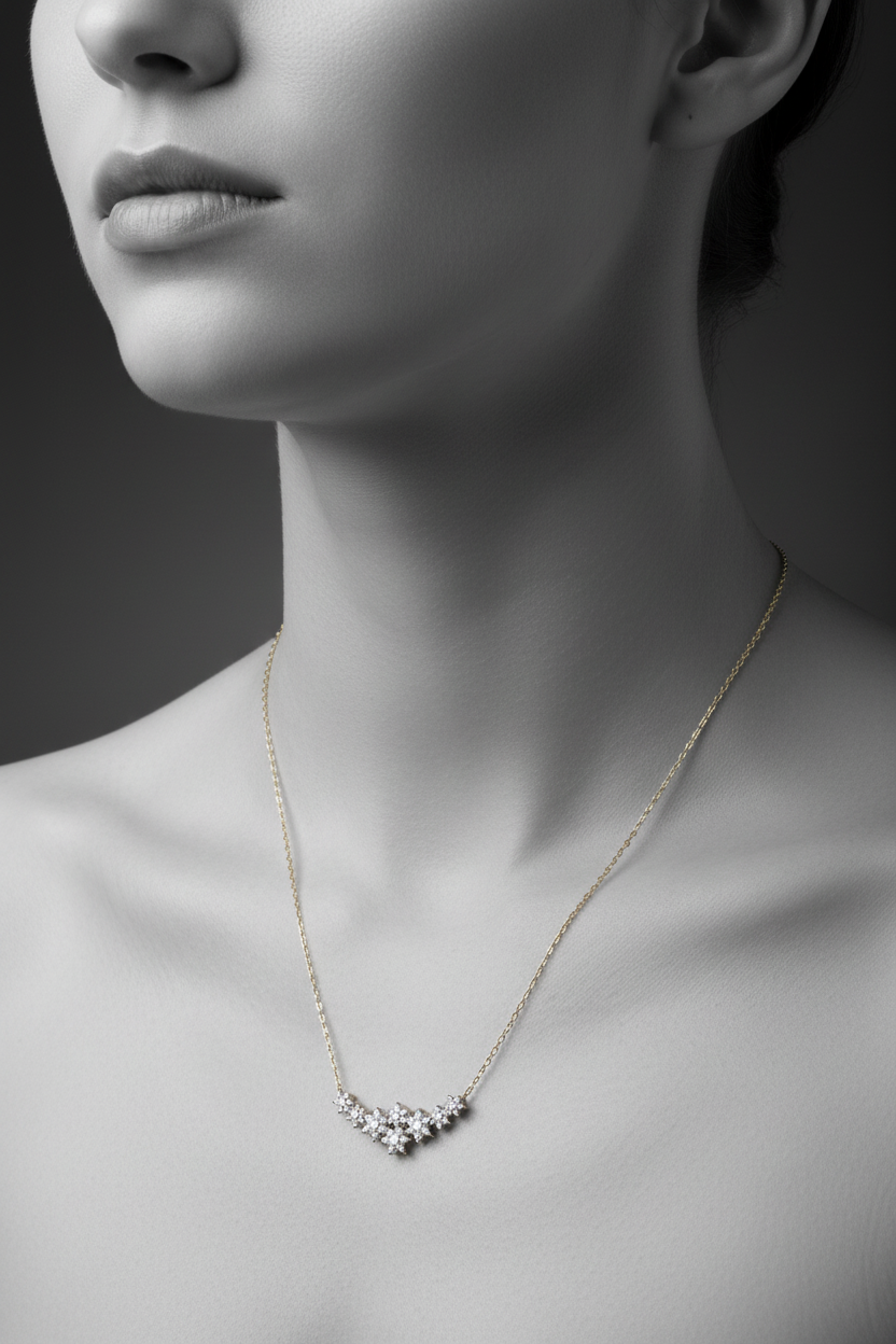 STELLARA ARC Necklace on Model