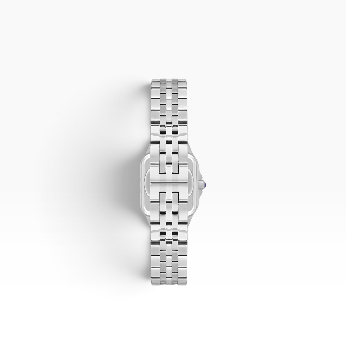 SUL EXTRAS Beverly Hills Polo Club women's watch in polished silver stainless steel with a square case and link bracelet