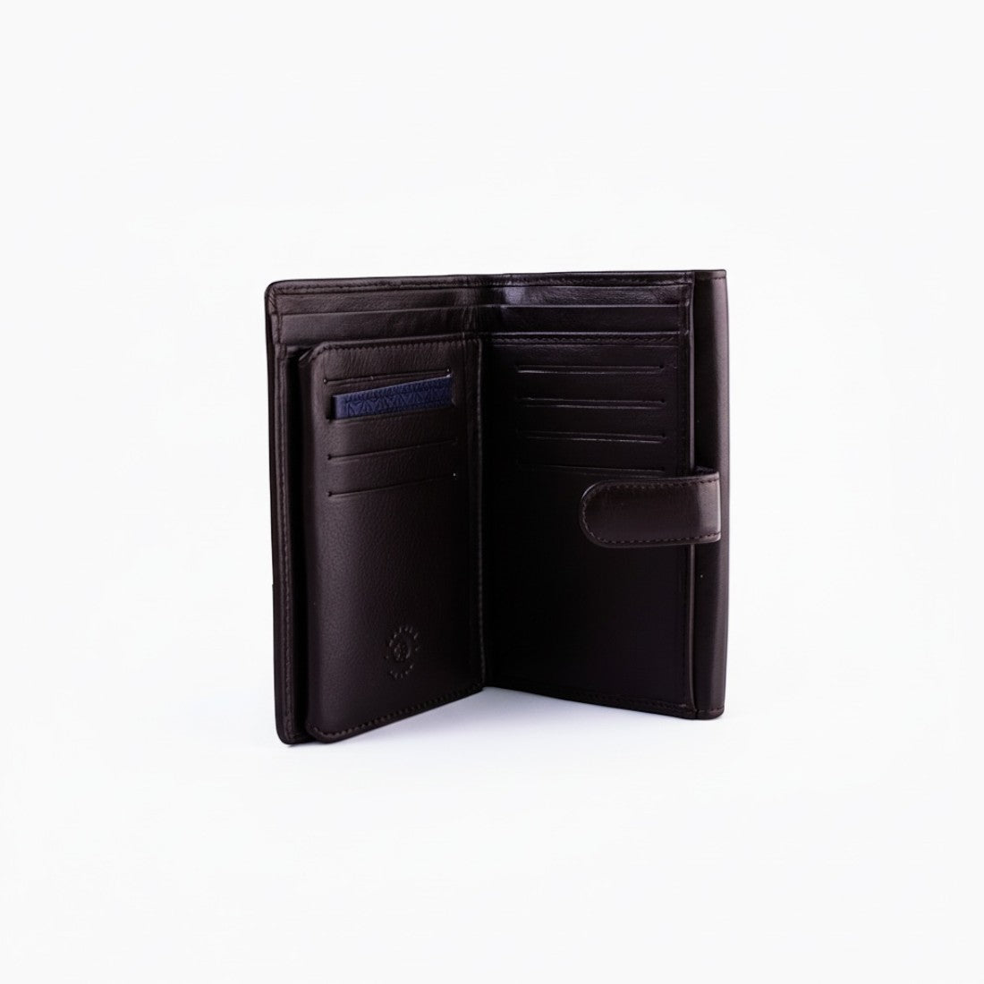 SUL EXTRAS Nuvola Pelle Byron brown Nappa leather wallet open to show card slots and interior compartments