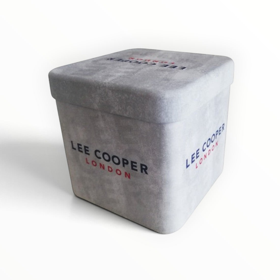 SUL EXTRAS Lee Cooper London white premium gift tin box for watches with branded logo on the side and top