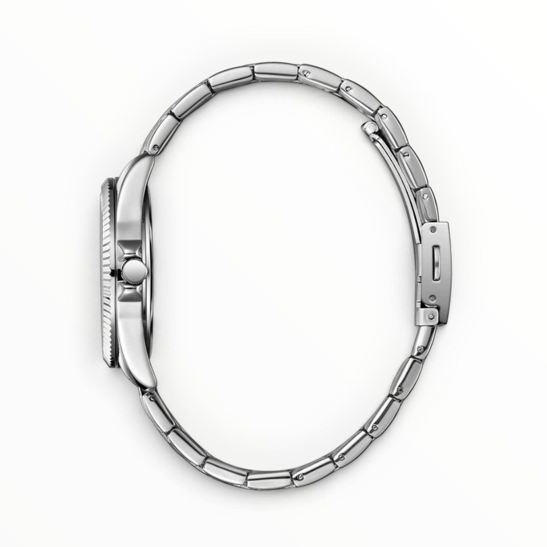 SUL EXTRAS Lee Cooper London silver women's watch with a fluted bezel and five-link stainless steel jubilee bracelet