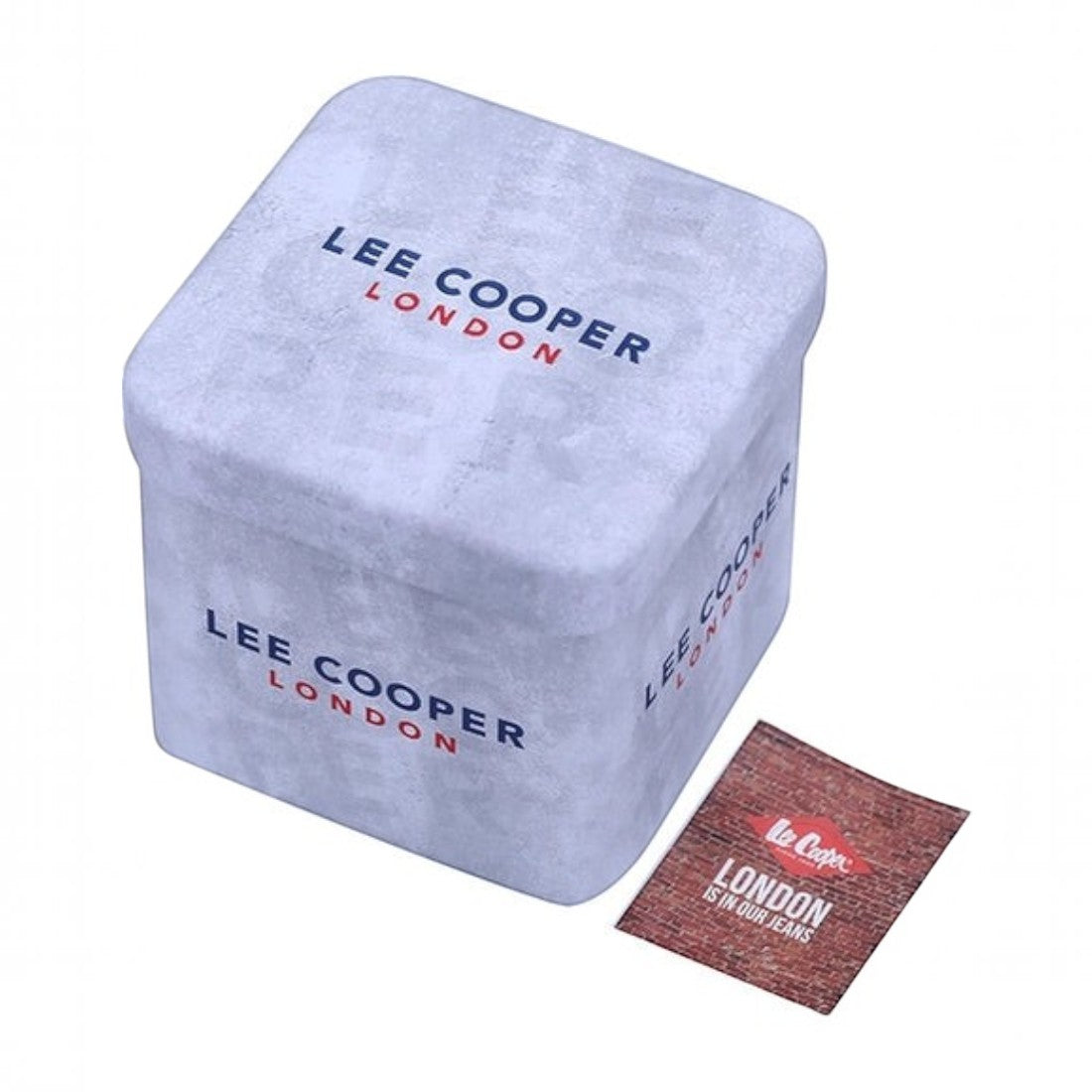 SUL EXTRAS Lee Cooper branded grey watch presentation box with logo and small informational card