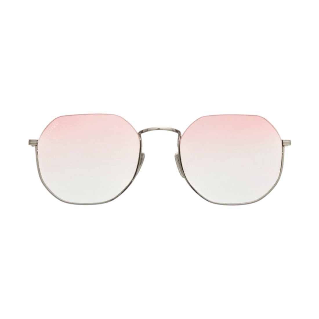 SUL EXTRAS Parade sunglasses featuring oversized geometric round frames with pink gradient lenses and metal accents.