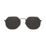 SUL EXTRAS Parade sunglasses featuring an oversized geometric round frame in black with dark UV protection lenses.