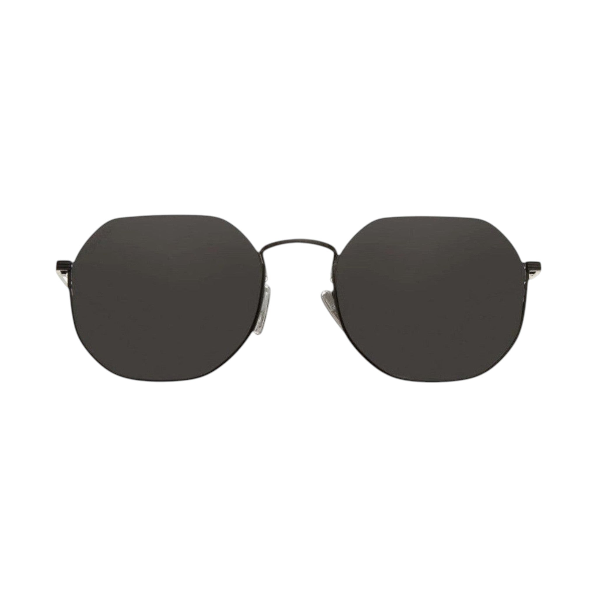 SUL EXTRAS Parade sunglasses featuring an oversized geometric round frame in black with dark UV protection lenses.