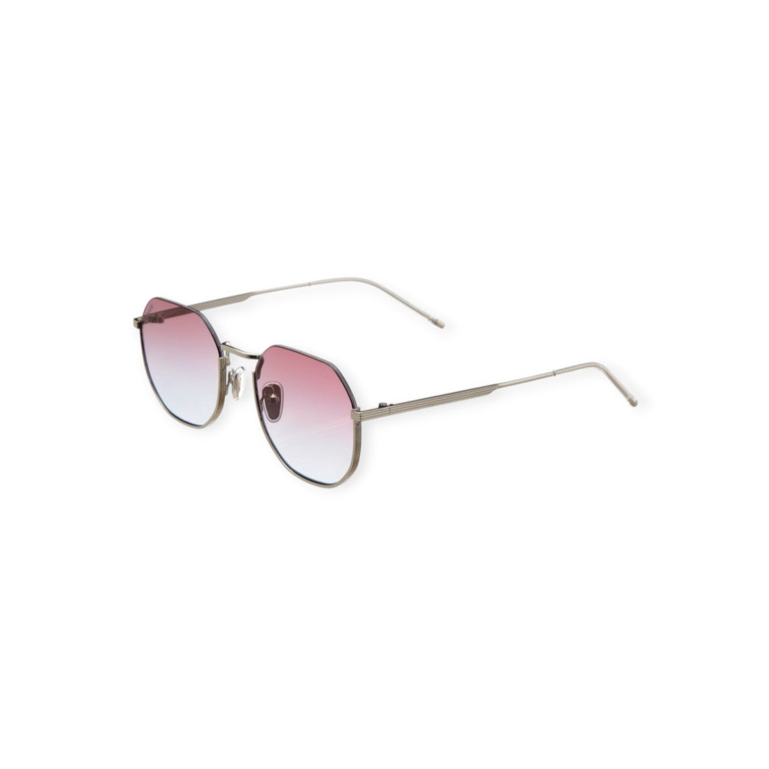 SUL EXTRAS Parade sunglasses featuring oversized geometric round frames with pink gradient lenses and metal temples.