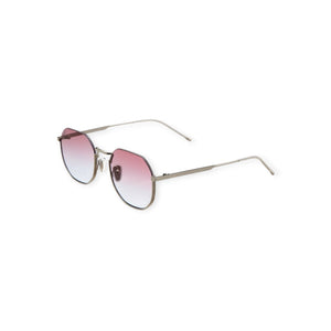 SUL EXTRAS Parade sunglasses featuring oversized geometric round frames with pink gradient lenses and metal temples.