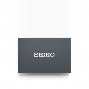 SUL EXTRAS grey luxury gift box with the Seiko logo printed in white on the lid
