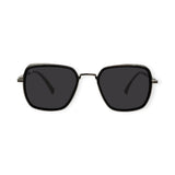 SUL EXTRAS Spark polarized sunglasses with black square frames and impact-resistant lenses for UV protection