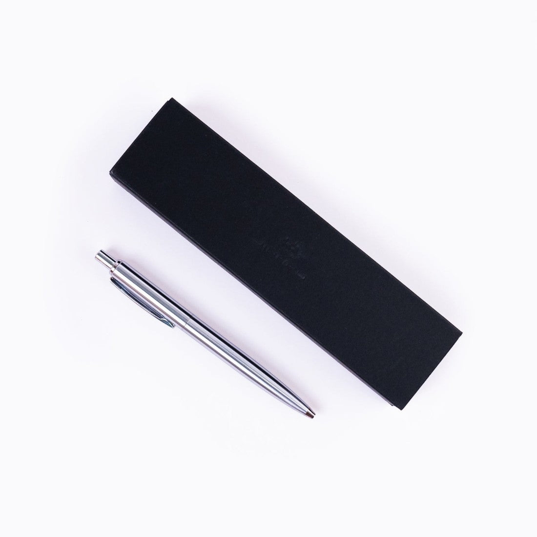 SUL EXTRAS Titan Steel Pen with a sleek black presentation box on a white background