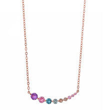 تحميل الصورة إلى عارض المعرض، NECKLACE SILVER 925 PLATED ROSE CZ COLOR
