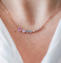 تحميل الصورة إلى عارض المعرض، NECKLACE SILVER 925 PLATED ROSE CZ COLOR
