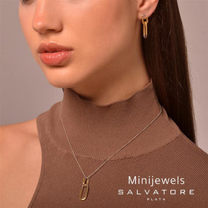 NECKLACE SILVER 925 PLATED GOLD AND RHODIUM