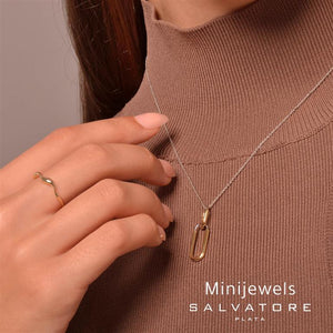 NECKLACE SILVER 925 PLATED GOLD AND RHODIUM